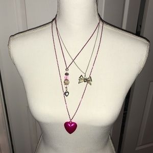 Pretty In Pink 3 Piece Pink Necklace Set
